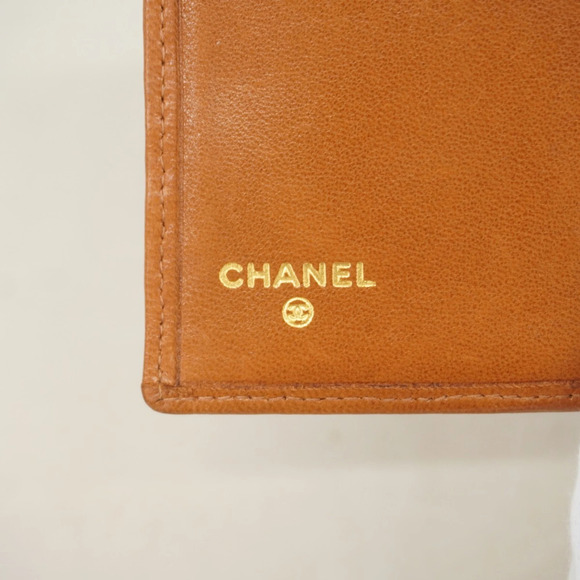 Chanel Lambskin Quilted Flap Card Holder Wallet Dark Brown  CHANEL Brown Lambskin Leather Wallet